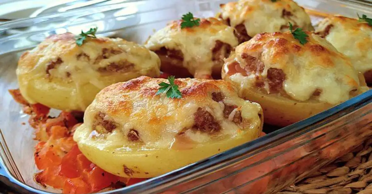 Como hacer unas sabrosísimas Patatas rellenas al horno ¡Receta paso a paso para que queden ricas crocantes!